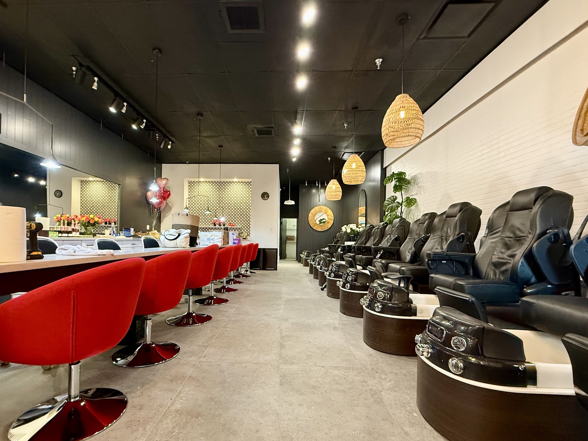 Welcoming nail salon space at Kitchen Nail Bar Blossom Hill