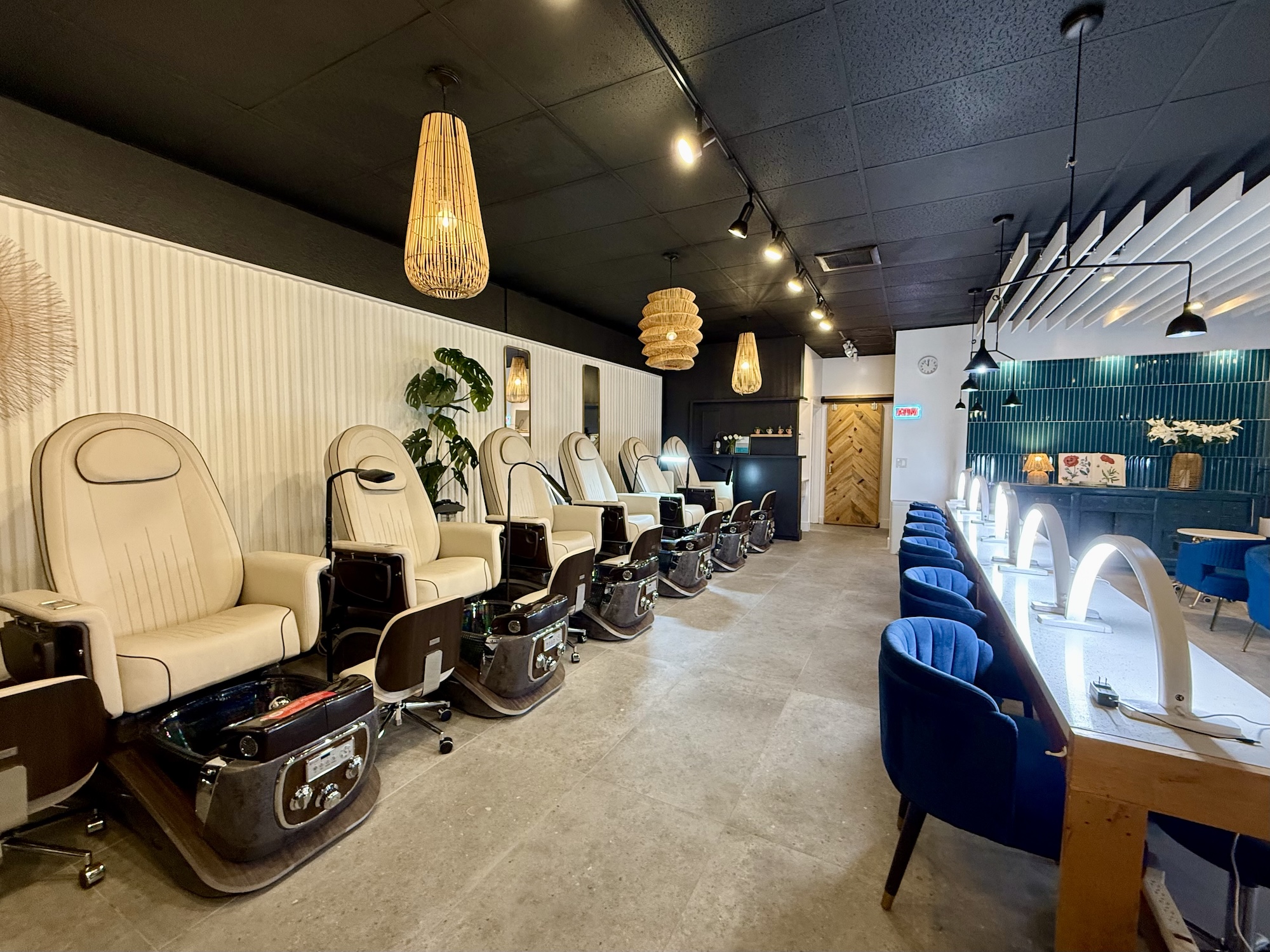 Contemporary design at Kitchen Nail Bar Sunnyvale