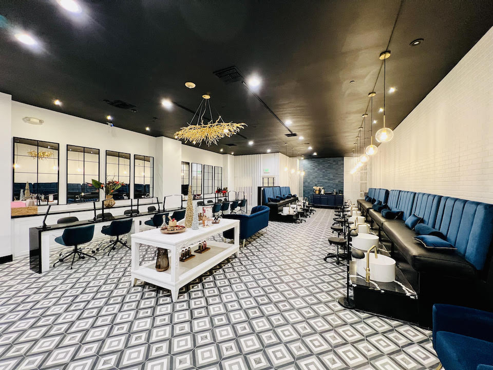 Stylish nail station at Kitchen Nail Bar Santana Row