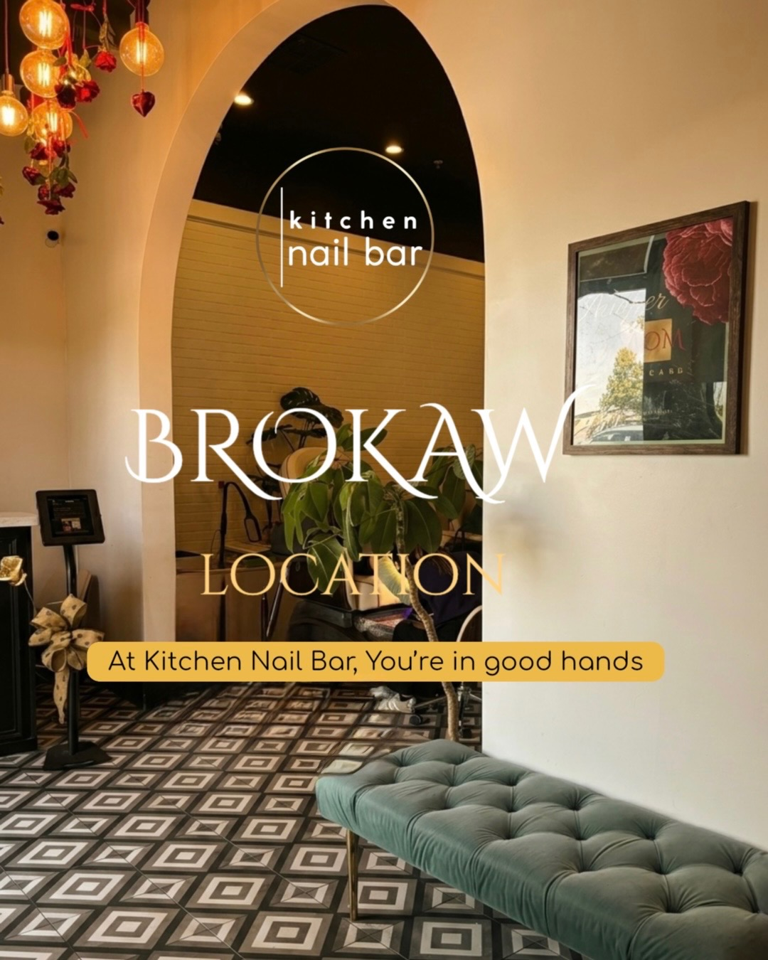 Relaxing atmosphere at Kitchen Nail Bar Brokaw location