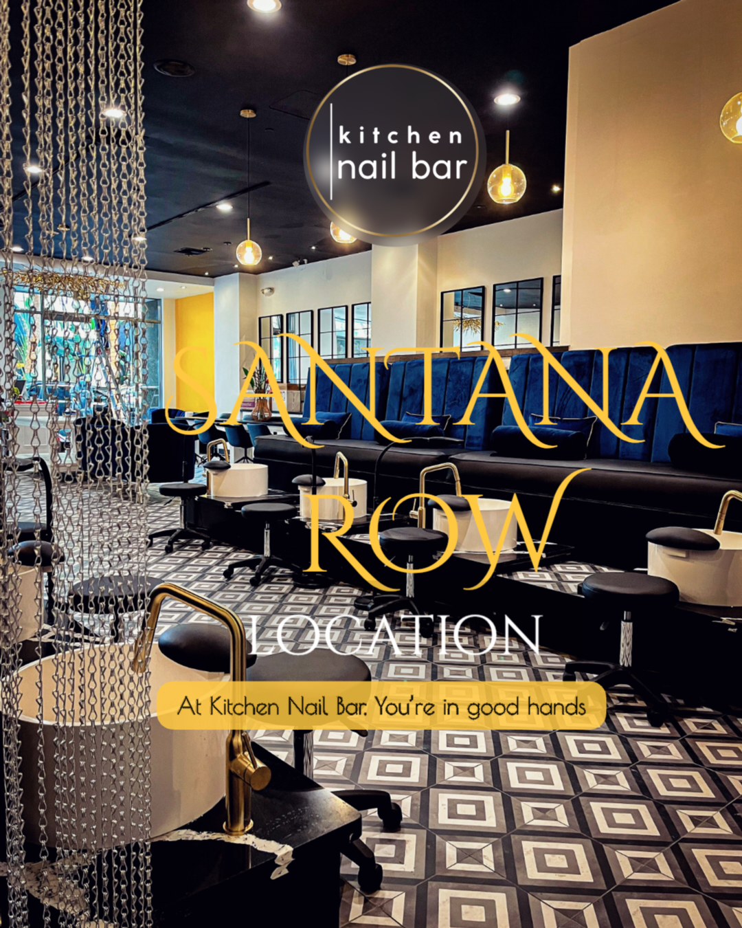 Stylish nail station at Kitchen Nail Bar Santana Row